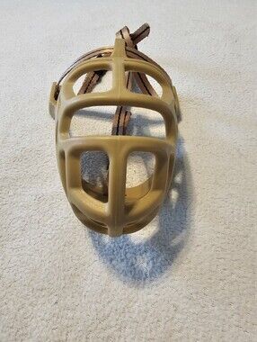 Barkless Basket Muzzle Size Large Brown Lightweight Soft Flexible Rubber New